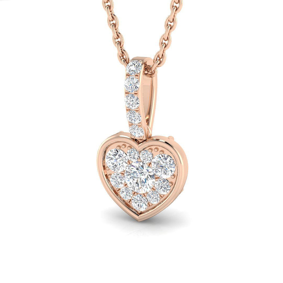 Heart Diamond Ring 0.23ct – BJP0075 – 18k Rose Gold