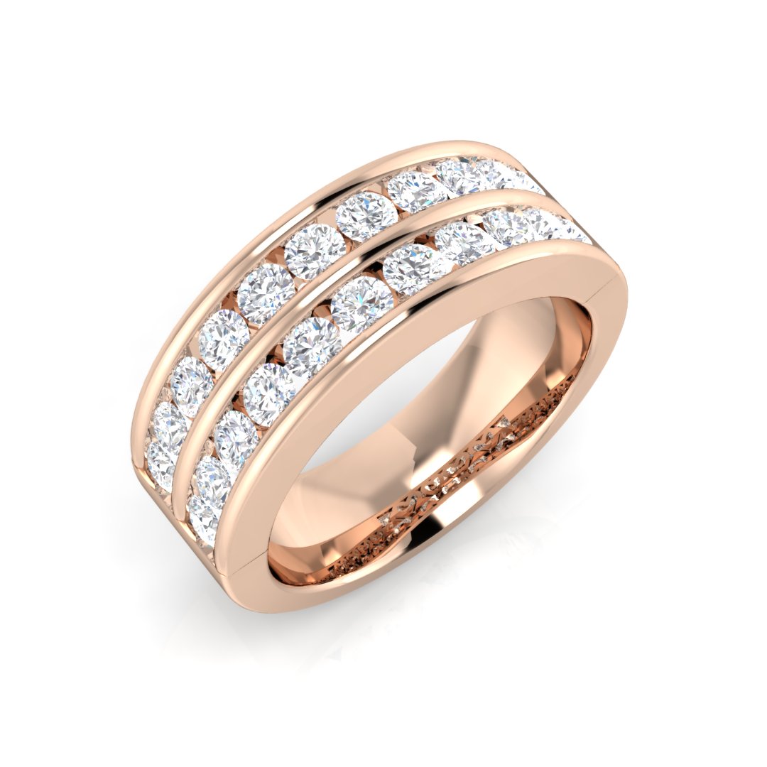 Half Eternity Diamond Ring 0.47ct–1.0ct – BJR0138 – 18k Rose Gold