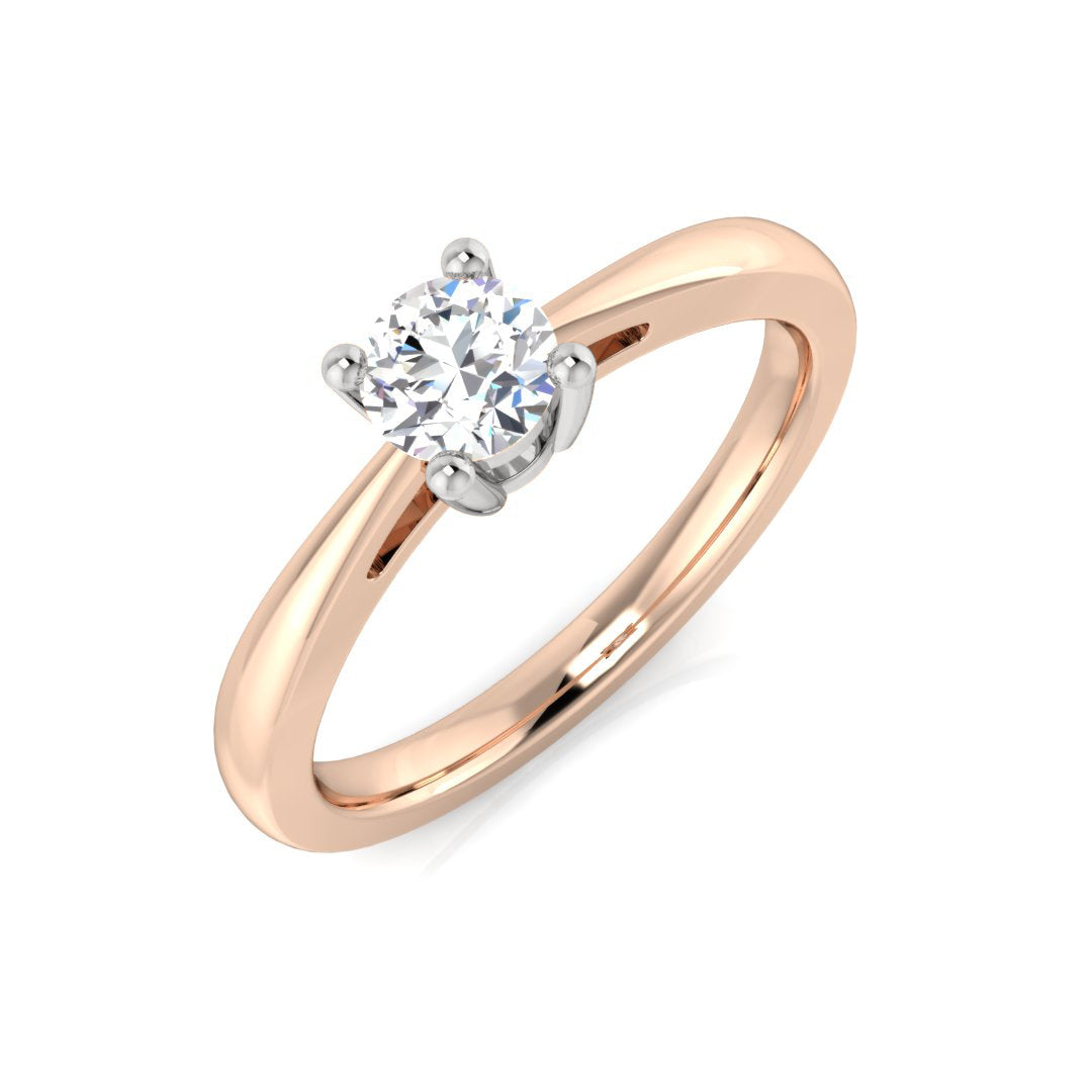 Engagement Diamond Ring 0.32ct–0.35ct – BJR0280 – 18k Rose Gold