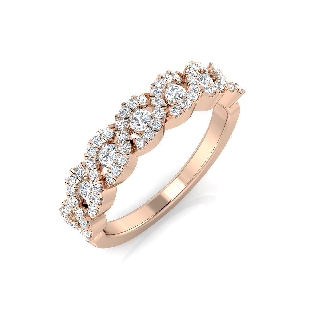 Fancy Diamond Ring 0.45ct–0.6ct – BJR0316 – 18k Rose Gold