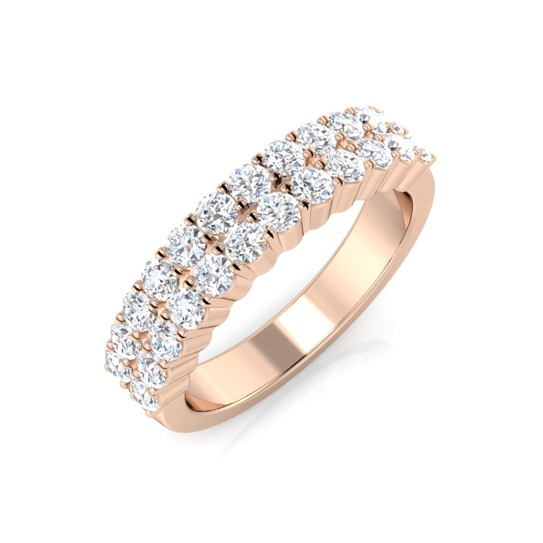 Half Eternity Diamond Ring 0.48ct–0.83ct – SL9503 – 18k Rose Gold