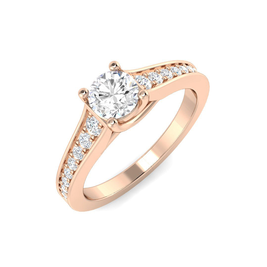 Engagement Diamond Ring 0.58ct–0.7ct – BJR0427 – 18k Rose Gold