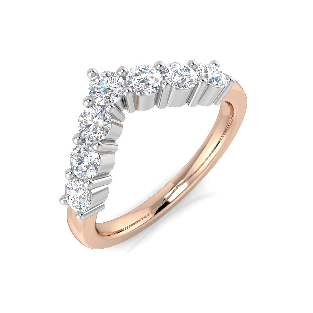 Wishbone Diamond Ring 0.78ct – BJR0436 – 18k Rose Gold