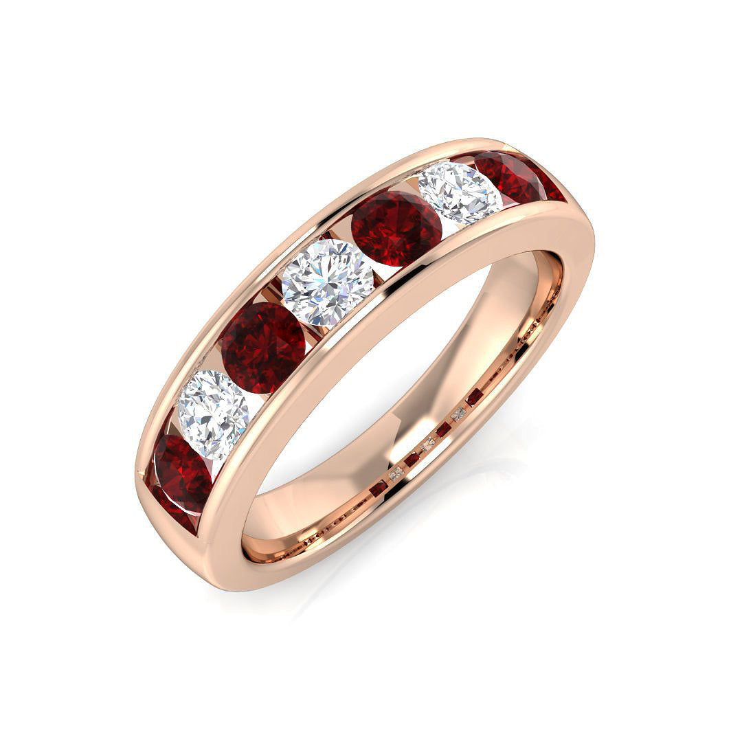 Half Eternity Diamond Ring 1.68ct – BJR0441~RY – 18k Rose Gold