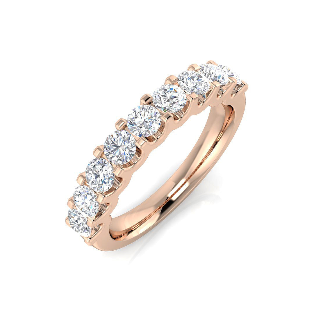 Half Eternity Diamond Ring 0.33ct–1.02ct – SR3728 – 18k Rose Gold
