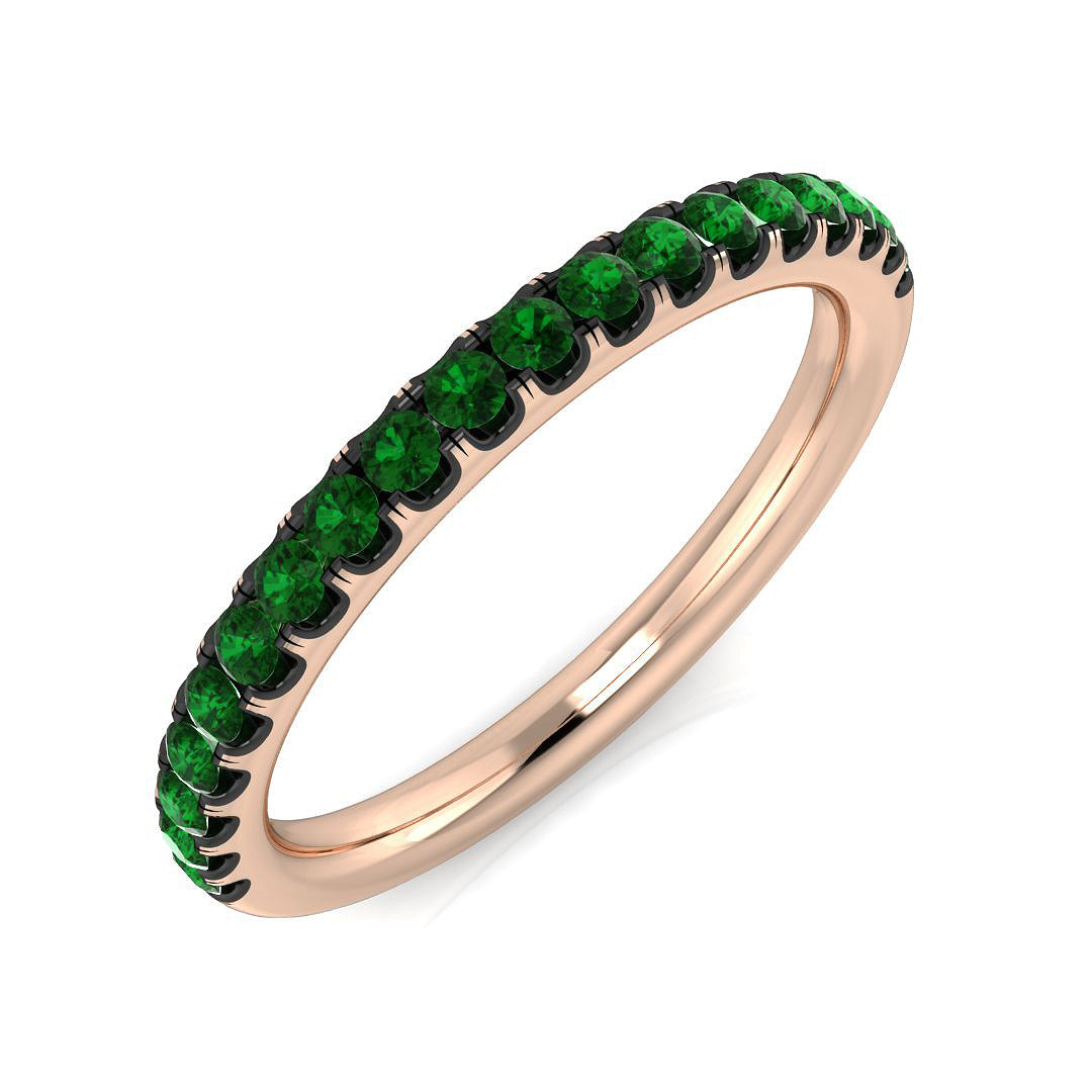 Half Eternity Diamond Ring 0.2ct – BJR0446~EM – 18k Rose Gold