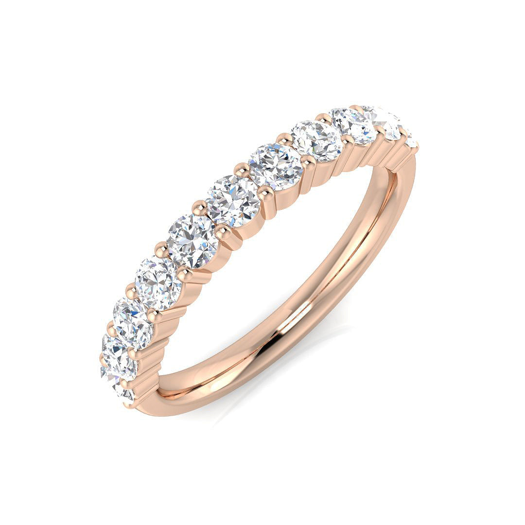Half Eternity Diamond Ring 0.74ct – BJR0449 – 18k Rose Gold