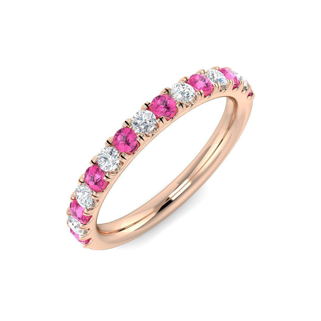 Half Eternity Diamond Ring 0.52ct – BJR0454~PS – 18k Rose Gold