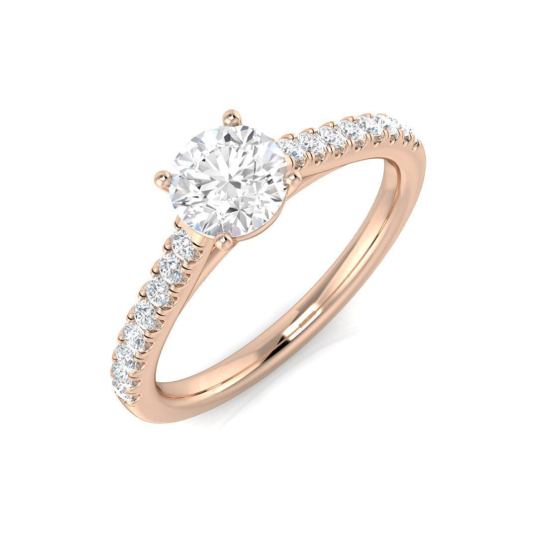 Engagement Diamond Ring 0.83ct – BJR0472 – 18k Rose Gold