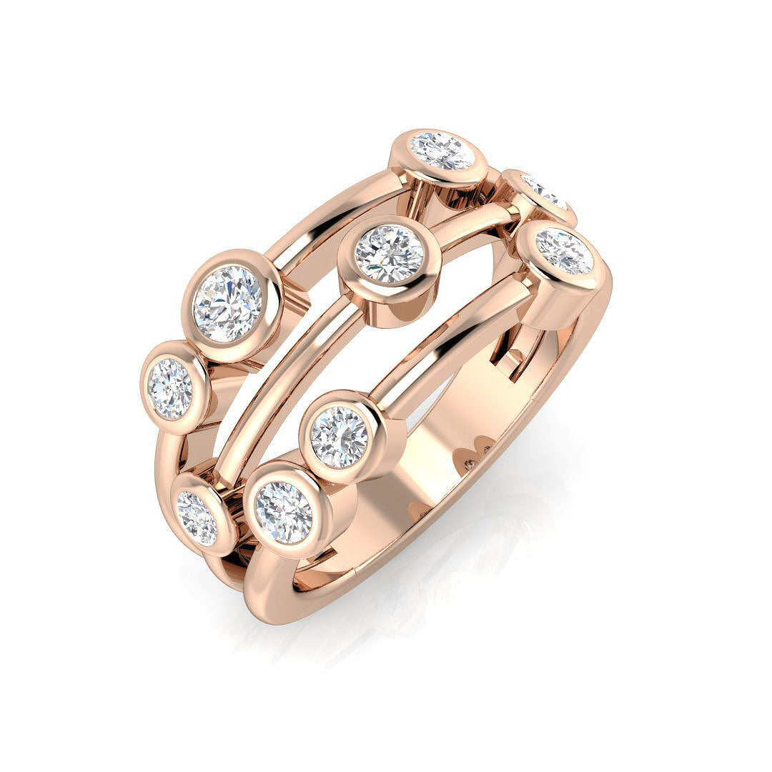 Bubble Diamond Ring 0.69ct – BJR0484 – 18k Rose Gold