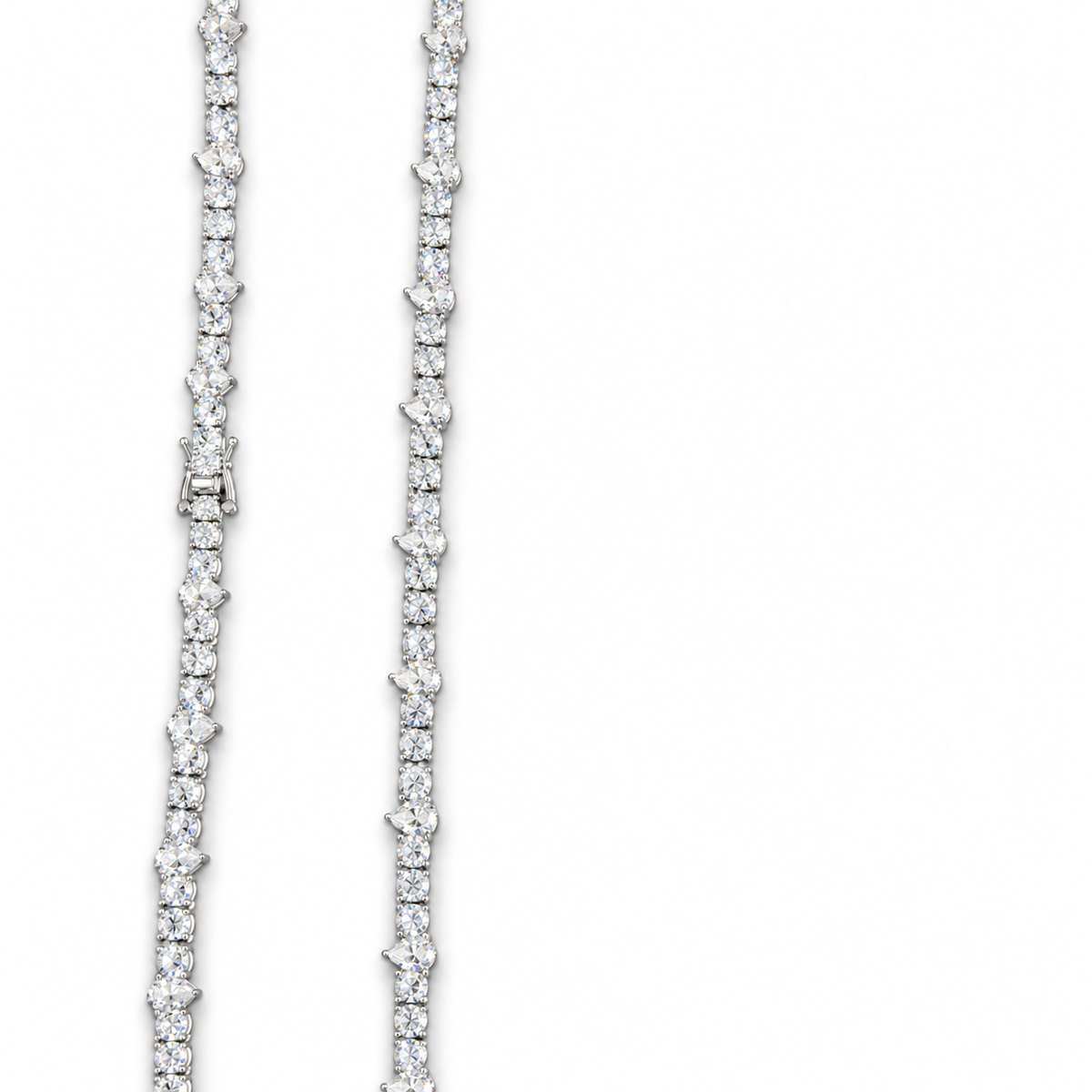 4mm Round & Pear-Cut Tennis Chain
