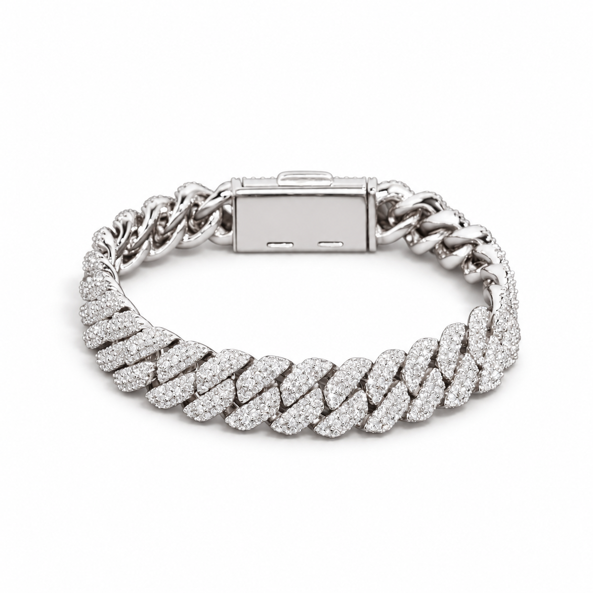 10mm Lab-Grown Diamond Cuban Link Bracelet