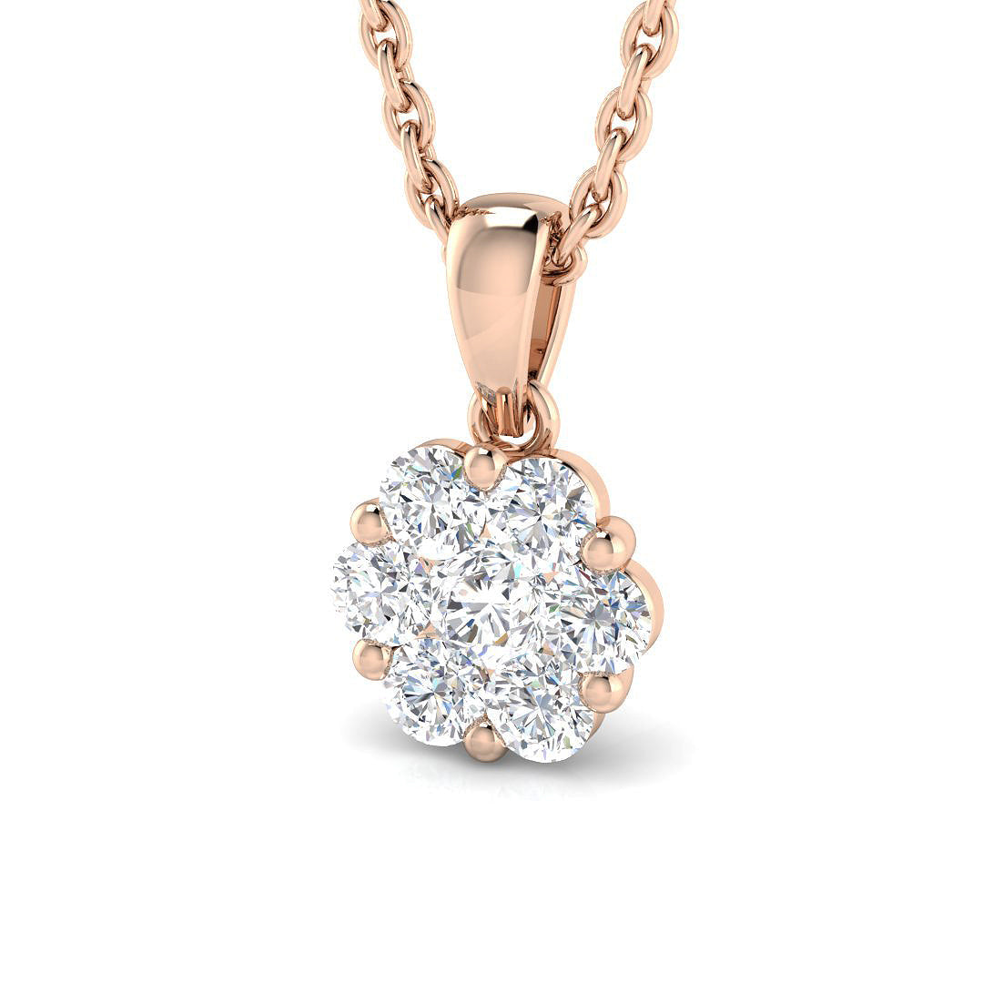 Cluster Diamond Ring 0.24ct – DNP028 – 18k Rose Gold