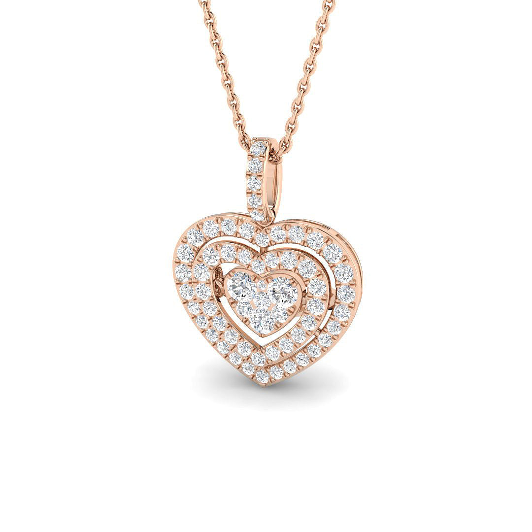 Heart Diamond Ring 0.61ct – DNP0642 – 18k Rose Gold
