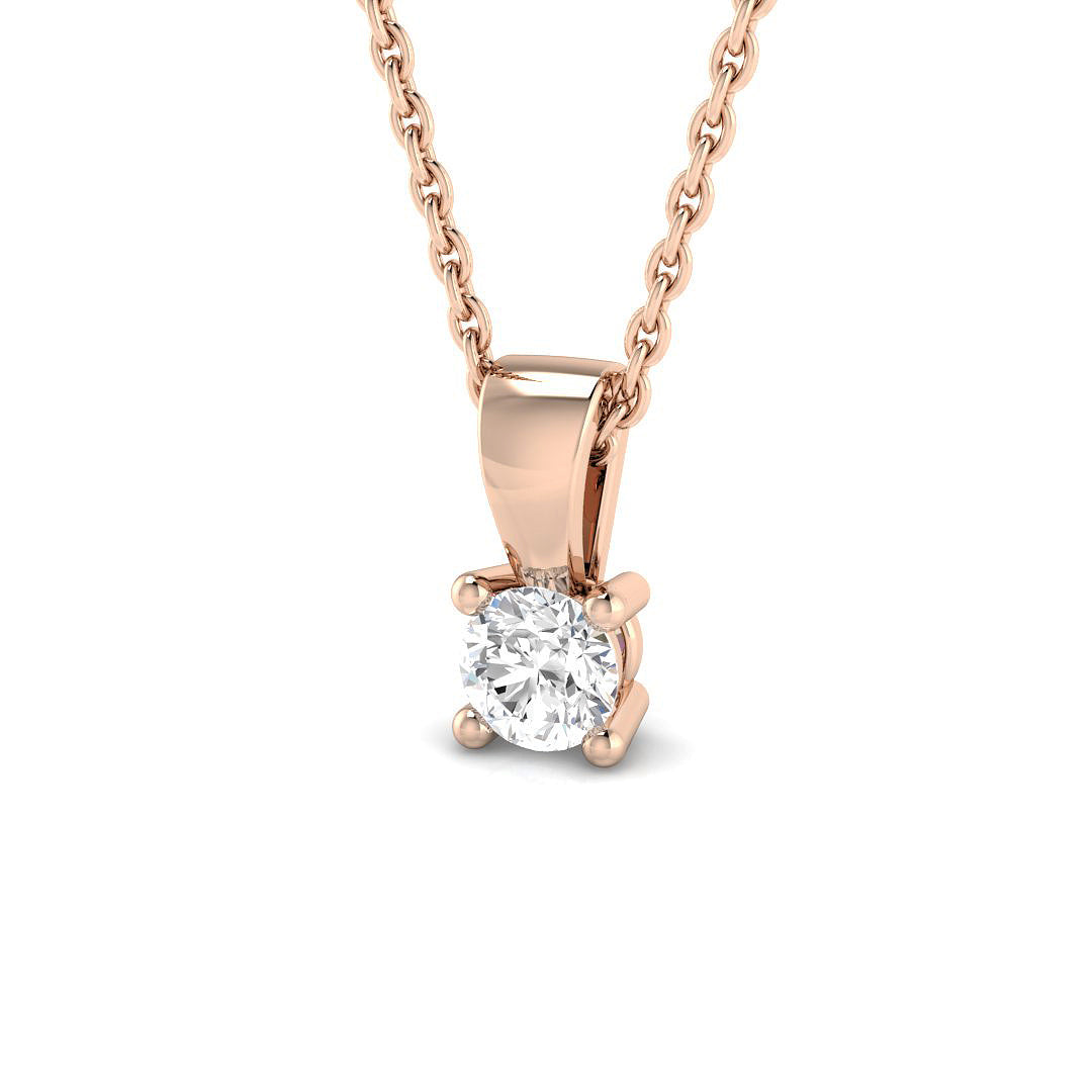 Solitaire Diamond Ring 0.2ct – PDR0020 – 18k Rose Gold