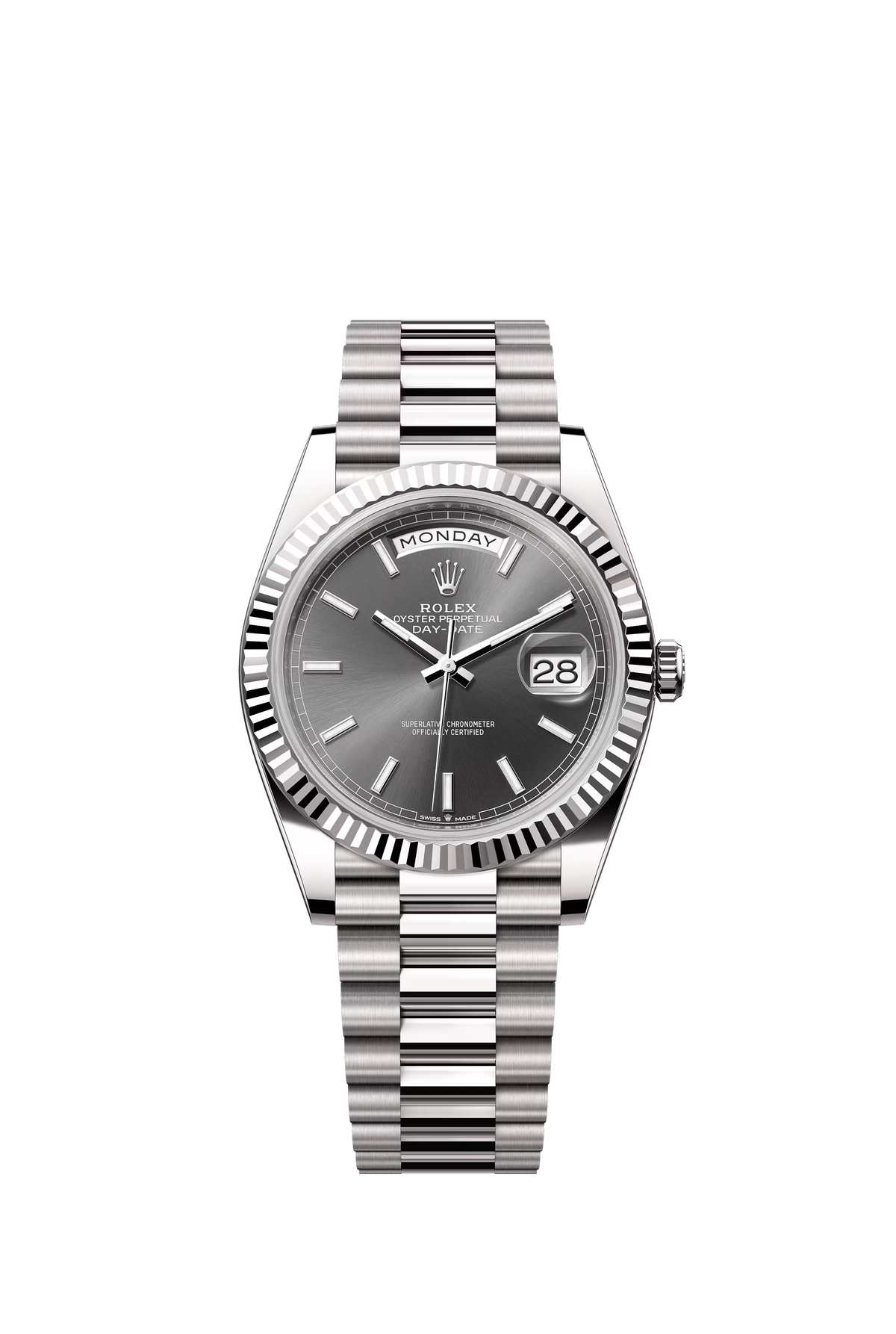 Rolex Day-Date 40 228239 — Slate Grey Baton Dial