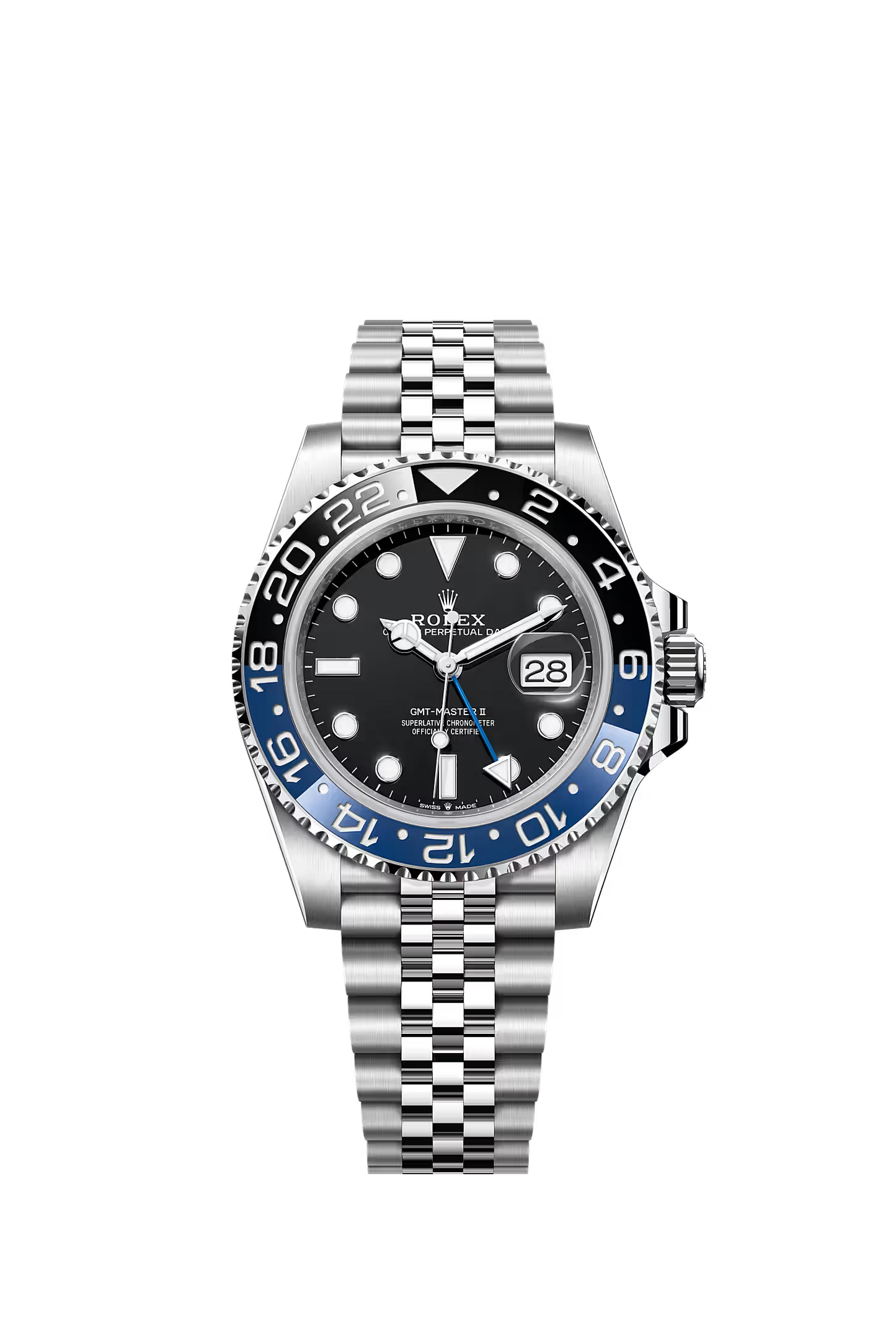 Rolex GMT-Master II 126710BLNR "Batgirl" — Black Dial, Jubilee