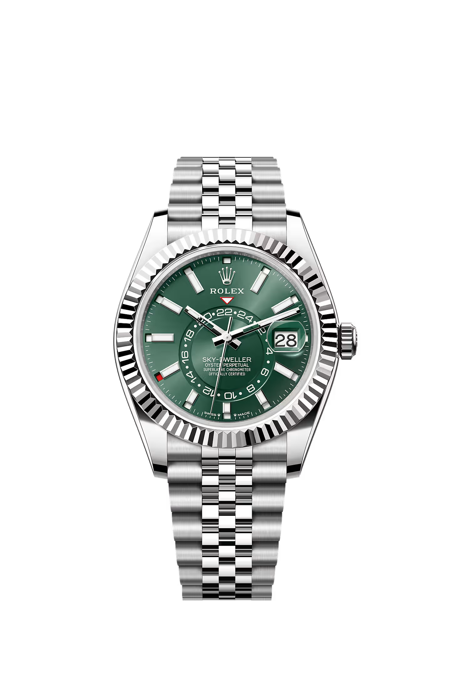 Rolex Sky-Dweller 336934 — Mint Green Dial, Jubilee