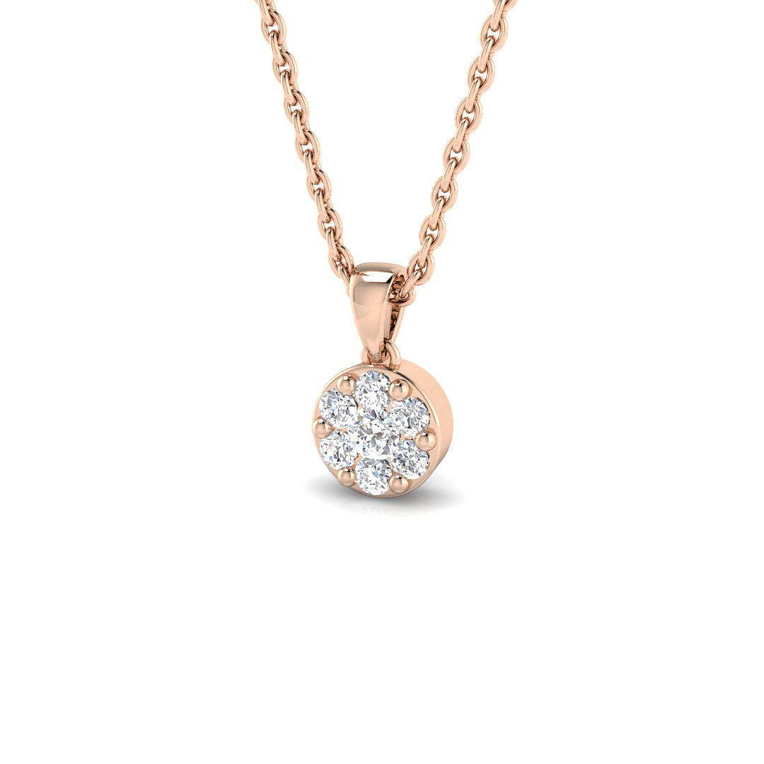 Cluster Diamond Ring 0.13ct – SE6077P – 18k Rose Gold