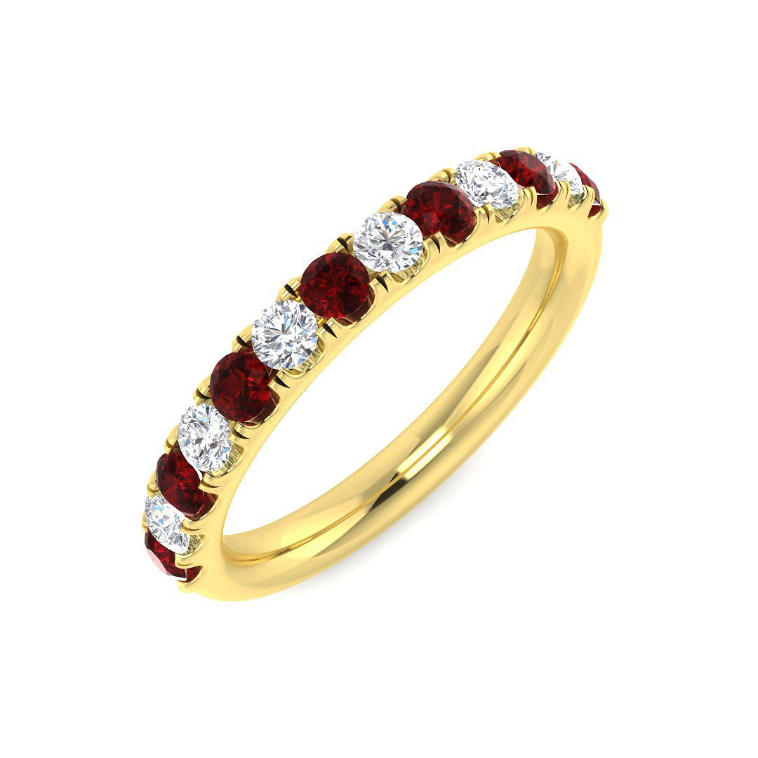 Half Eternity Diamond Ring 0.5ct–0.6ct – SR7945~RY – 9k Yellow Gold