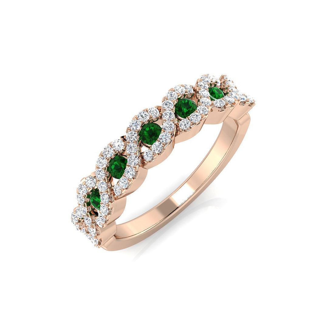 Fancy Diamond Ring 0.45ct – BJR0316~EM – 18k Rose Gold