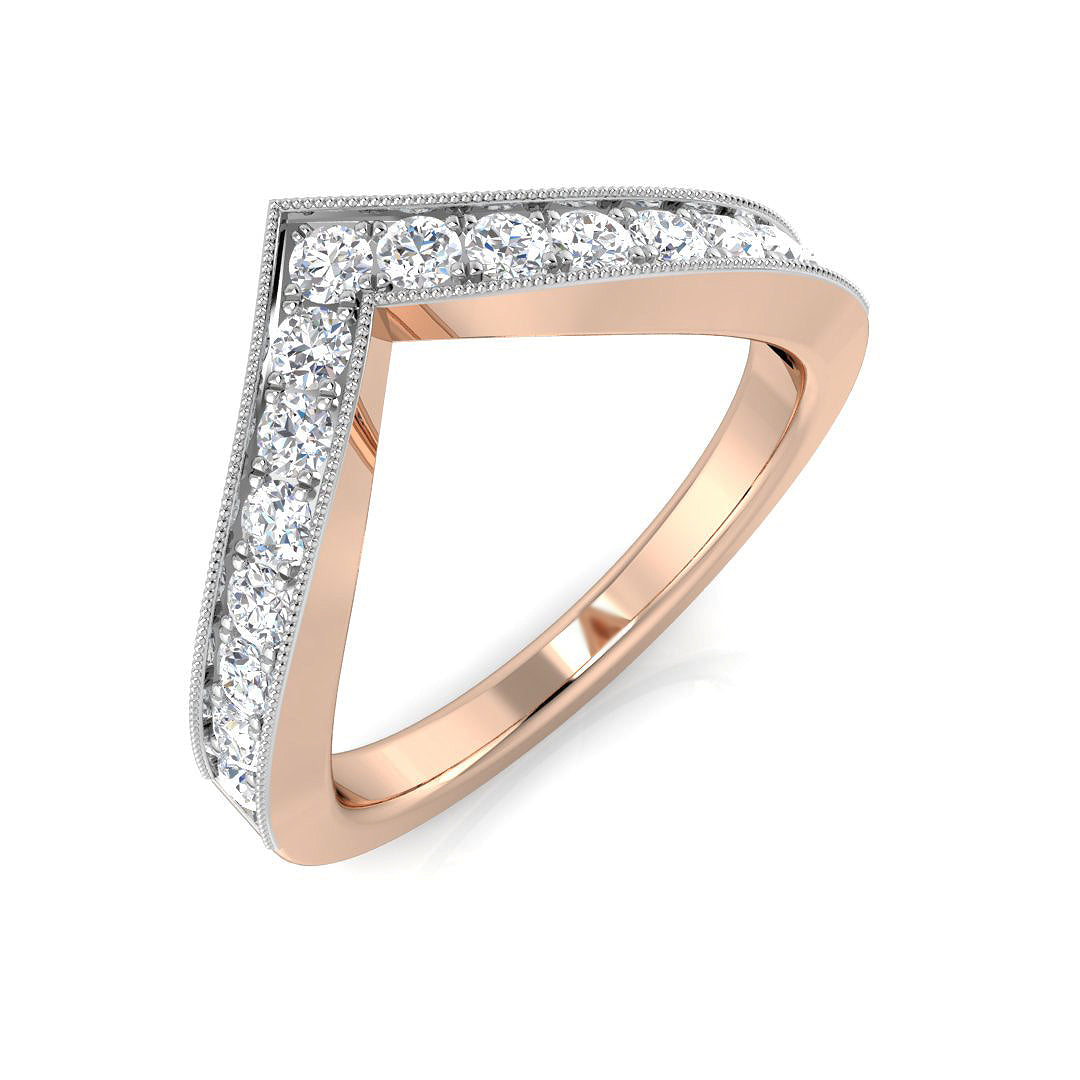 Wishbone Diamond Ring 0.14ct–0.5ct – SL7291 – 18k Rose Gold