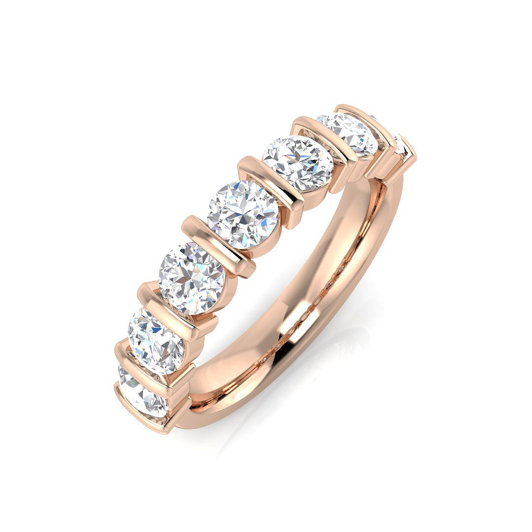 Half Eternity Diamond Ring 0.48ct–1.35ct – SL7330 – 18k Rose Gold
