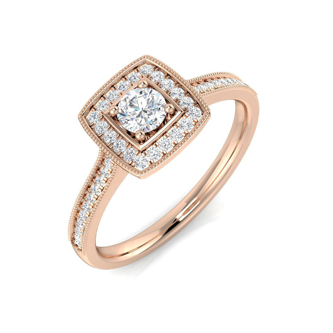 Vintage Diamond Ring 0.18ct – SL8351 – 18k Rose Gold