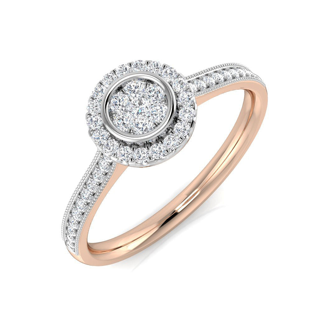 Cluster Diamond Ring 0.21ct – SL8362 – 18k Rose Gold