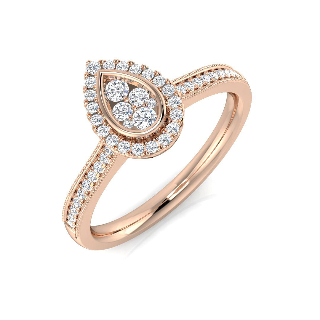 Cluster Diamond Ring 0.23ct – SL8411 – 18k Rose Gold