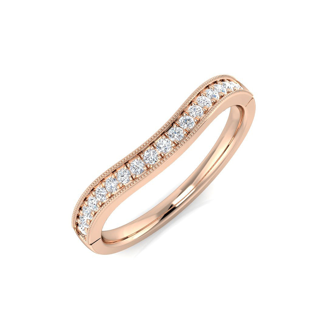 Wishbone Diamond Ring 0.17ct – SL8533 – 18k Rose Gold