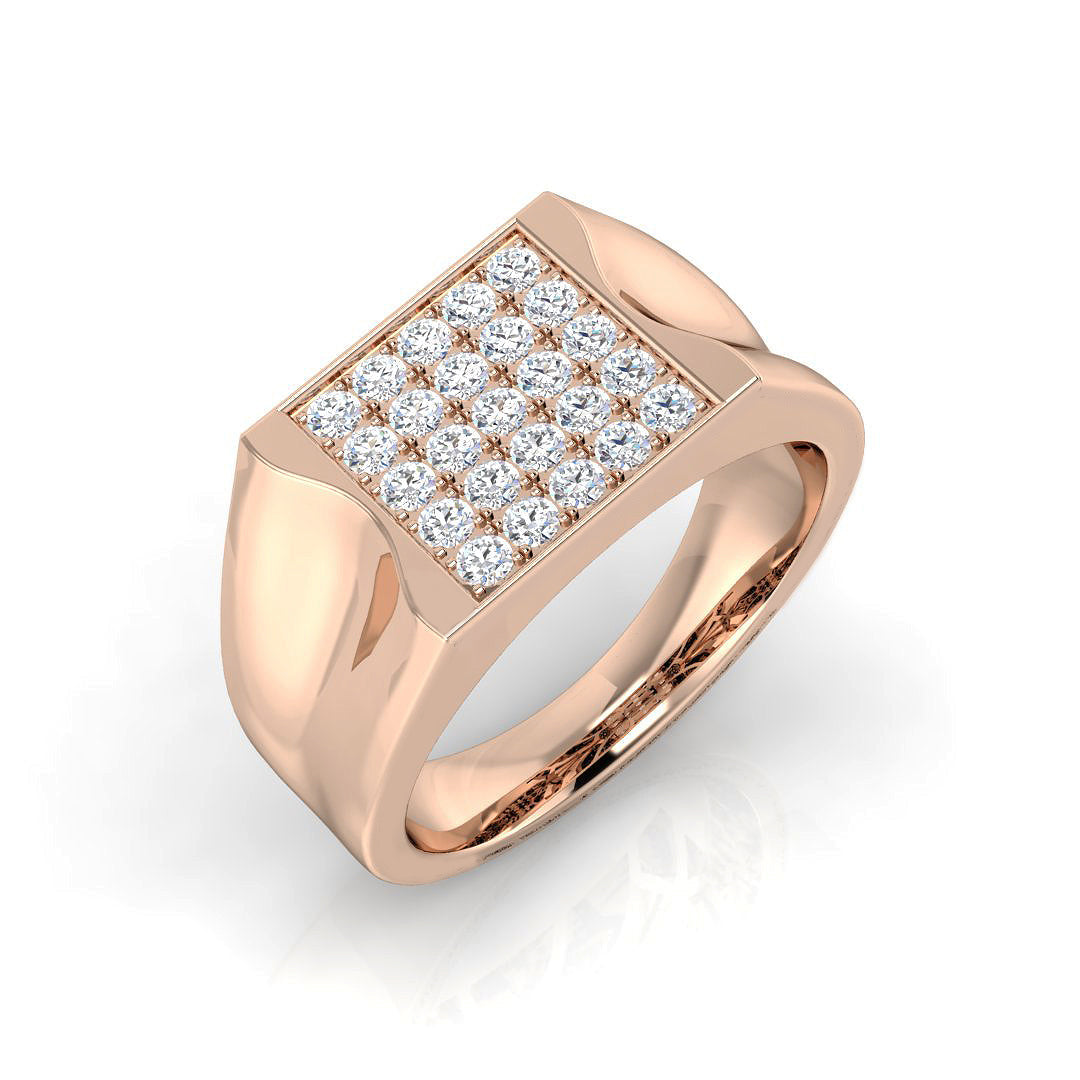 Signet Diamond Ring 0.67ct – SL8584 – 18k Rose Gold
