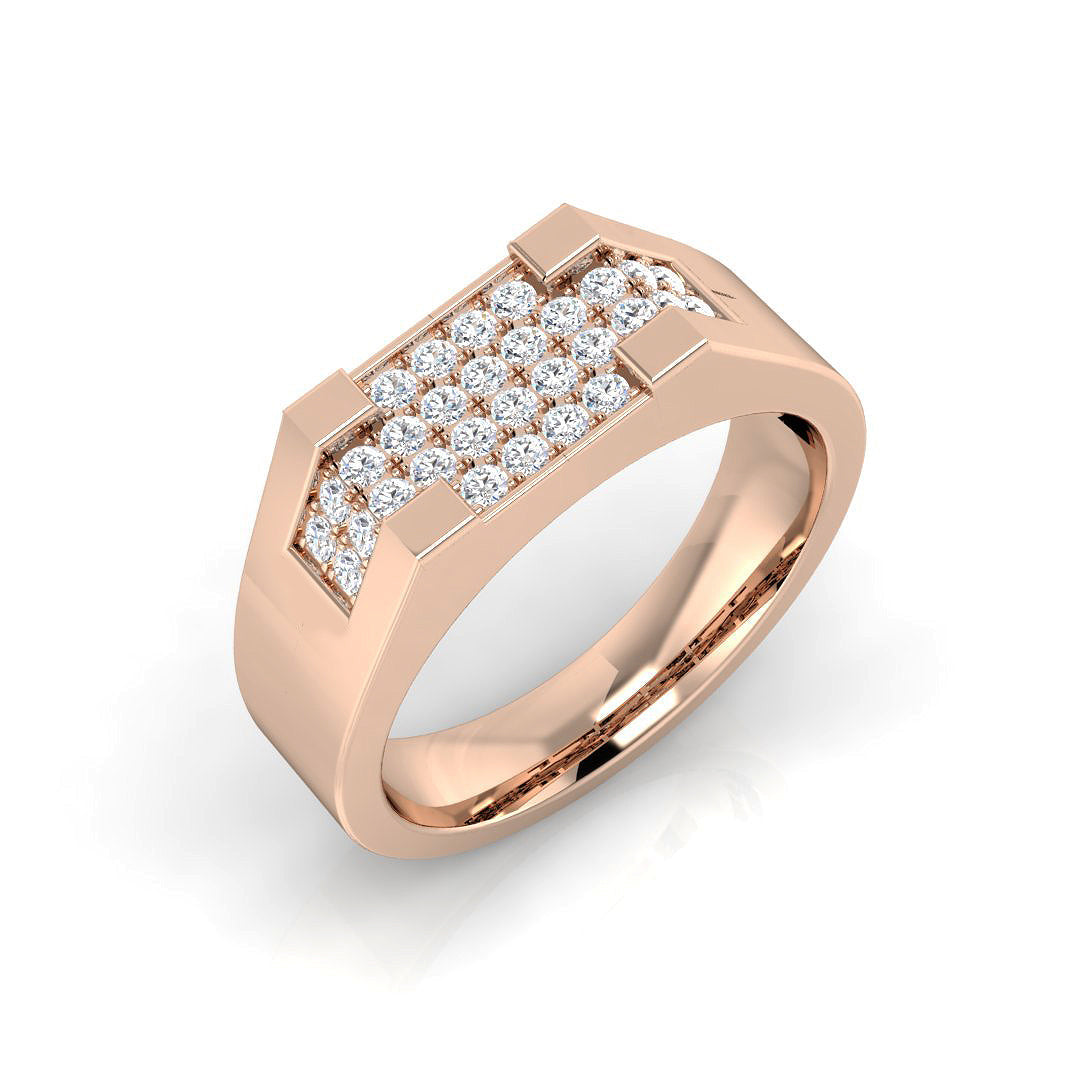 Signet Diamond Ring 0.5ct – SL8587 – 18k Rose Gold