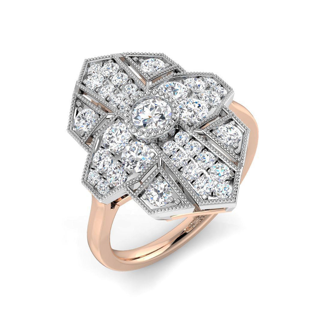 Vintage Diamond Ring 0.35ct–1.01ct – SL8349 – 18k Rose Gold