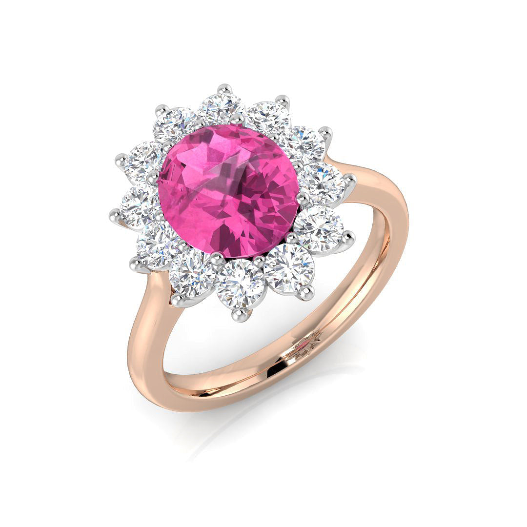 Cluster Diamond Ring 2.51ct – SL8805~PS – 18k Rose Gold