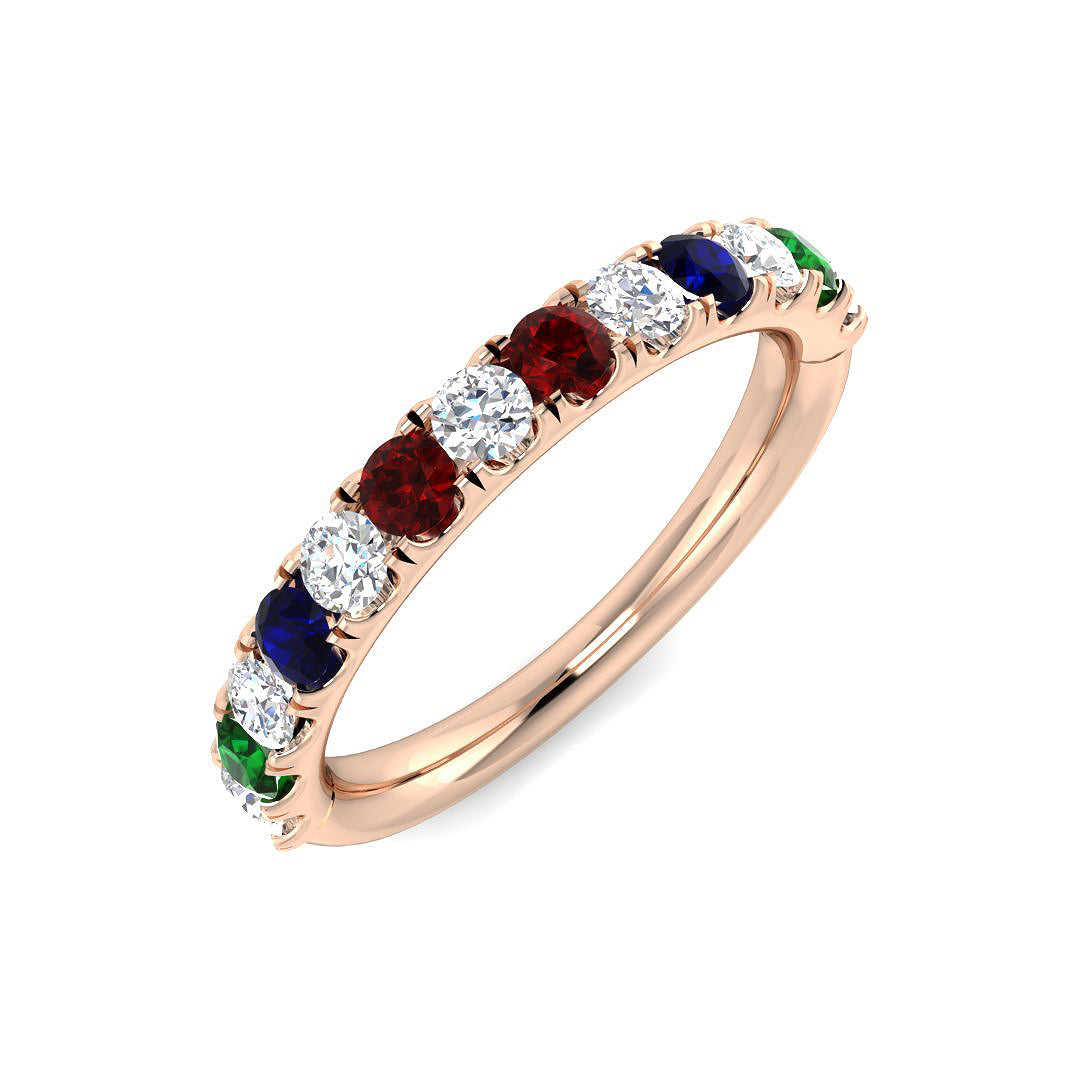 Ruby Diamond Ring 0.75ct – SL8930~MIX – 18k Rose Gold