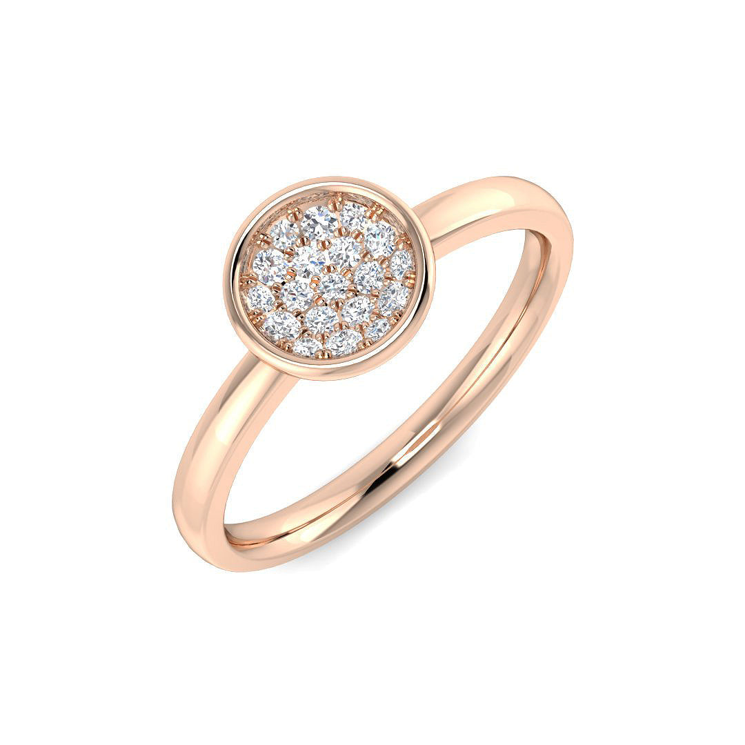Cluster Diamond Ring 0.14ct – SL9037 – 18k Rose Gold