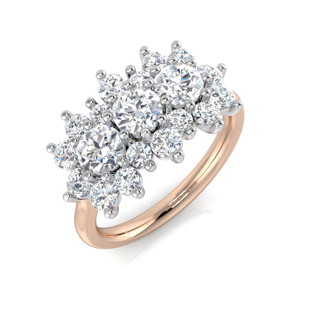 Boat Diamond Ring 0.52ct–1.91ct – SL8412 – 18k Rose Gold