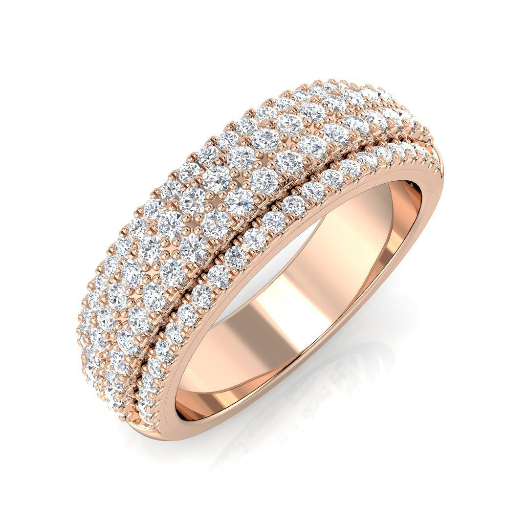 Pave Diamond Ring 0.77ct – SL9386 – 18k Rose Gold