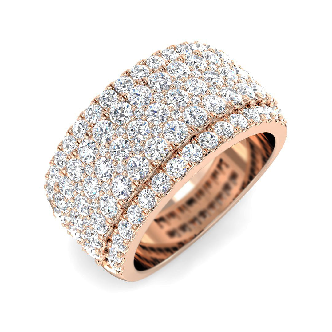 Pave Diamond Ring 1.79ct–2.48ct – SL9387 – 18k Rose Gold