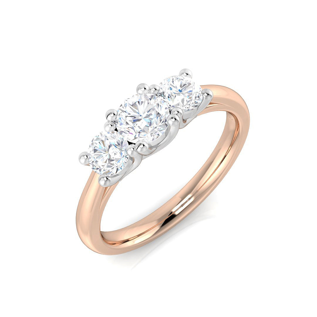 Three Stone Diamond Ring 0.67ct – SL9458 – 18k Rose Gold