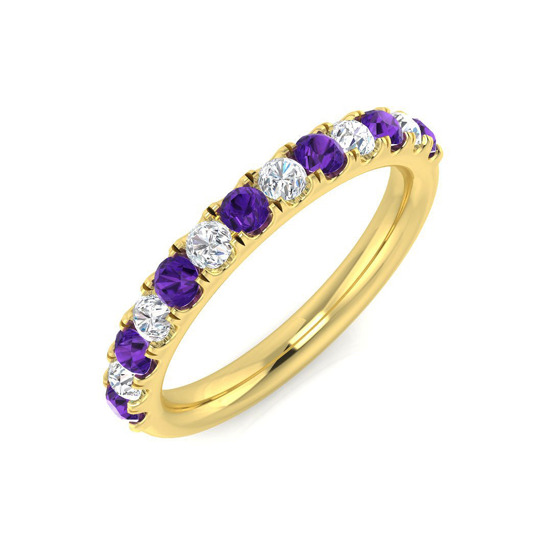 Half Eternity Diamond Ring 0.63ct – SL9586~AM – 9k Yellow Gold