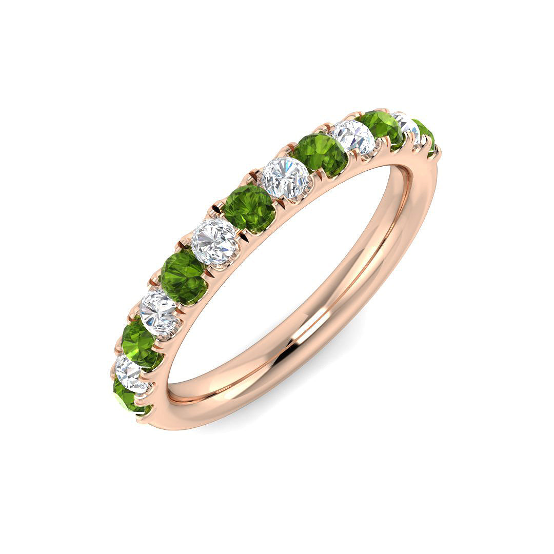 Half Eternity Diamond Ring 0.6ct – SL9586~PD – 18k Rose Gold