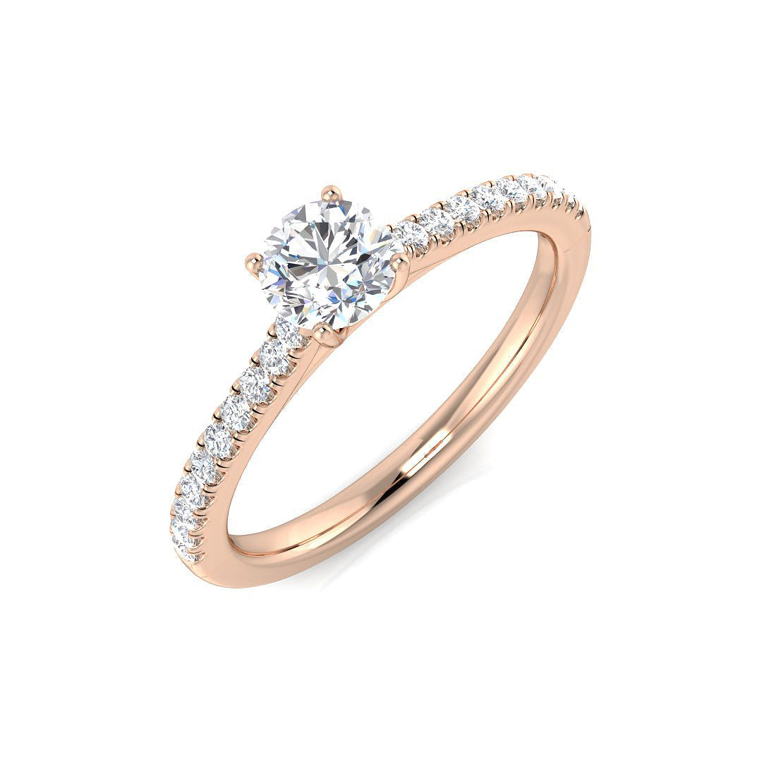 Engagement Diamond Ring 0.53ct – SL9834-4.5 – 18k Rose Gold