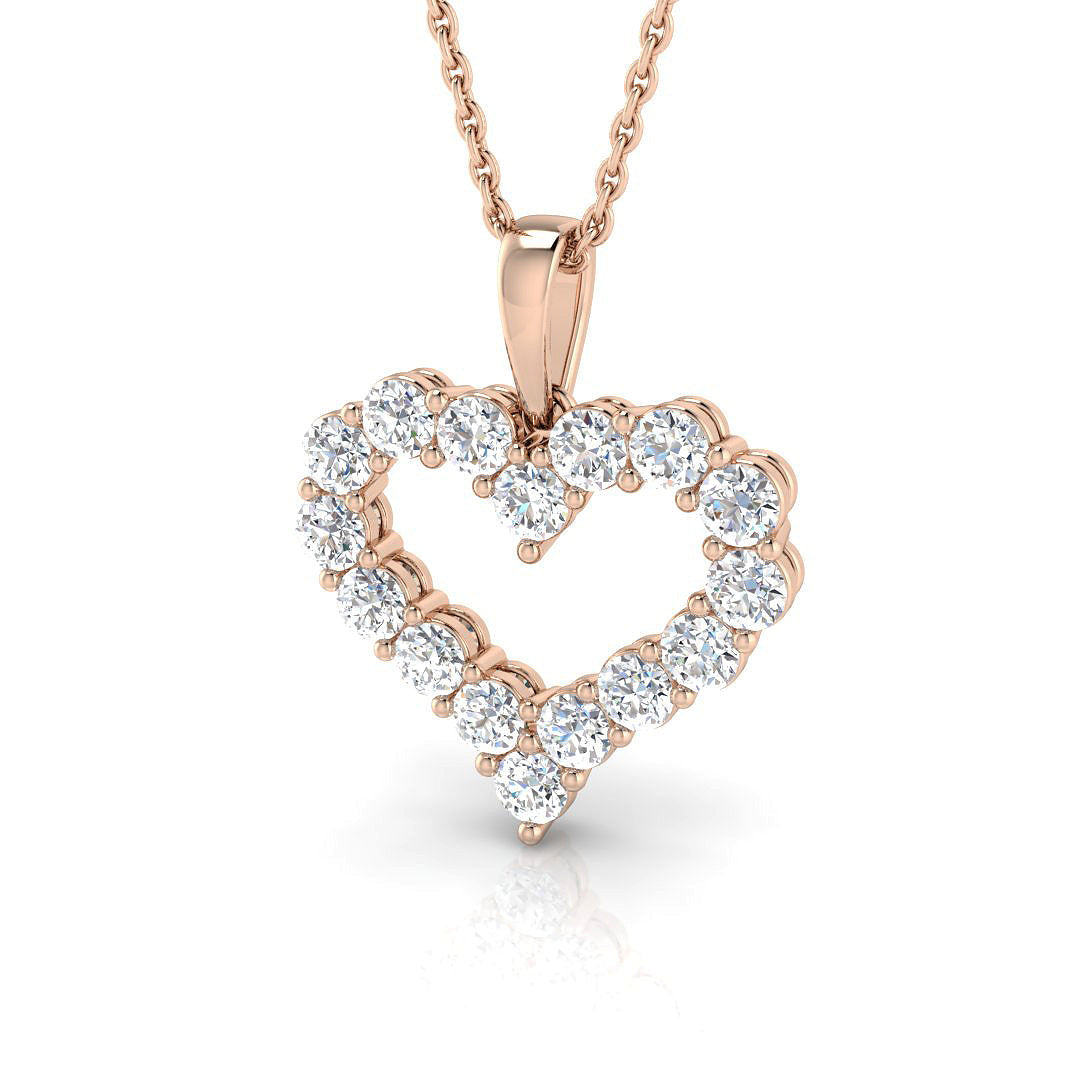 Heart Diamond Ring 0.99ct – SP4030 – 18k Rose Gold