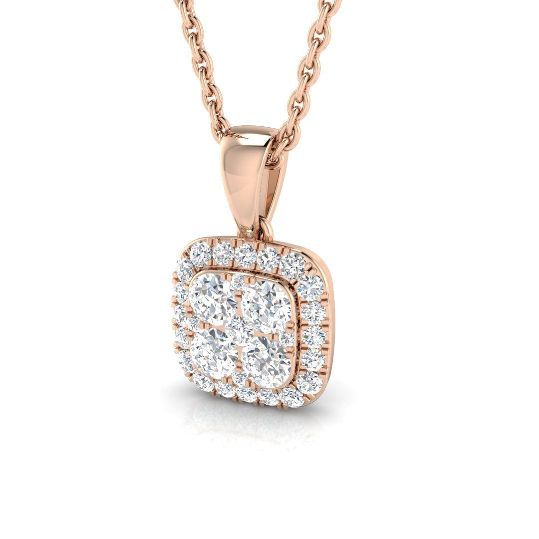 Cluster Diamond Ring 0.3ct – SP4124 – 18k Rose Gold