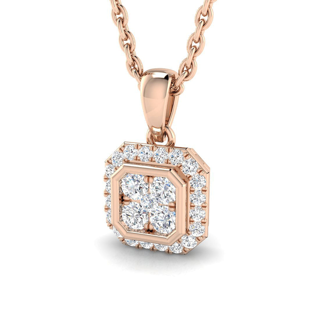 Cluster Diamond Ring 0.12ct – SP4146 – 18k Rose Gold