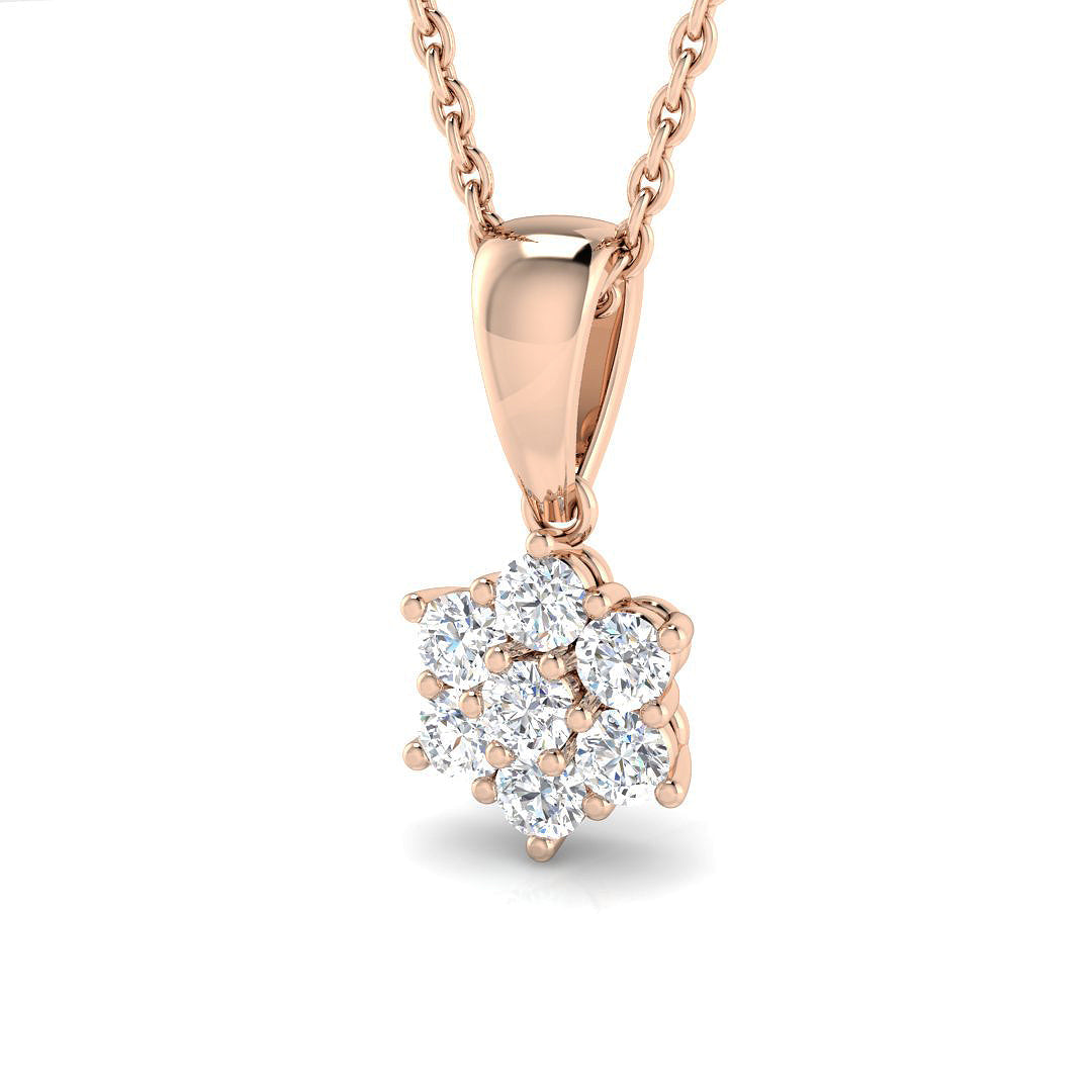 Cluster Diamond Ring 0.26ct–0.5ct – SP4227 – 18k Rose Gold
