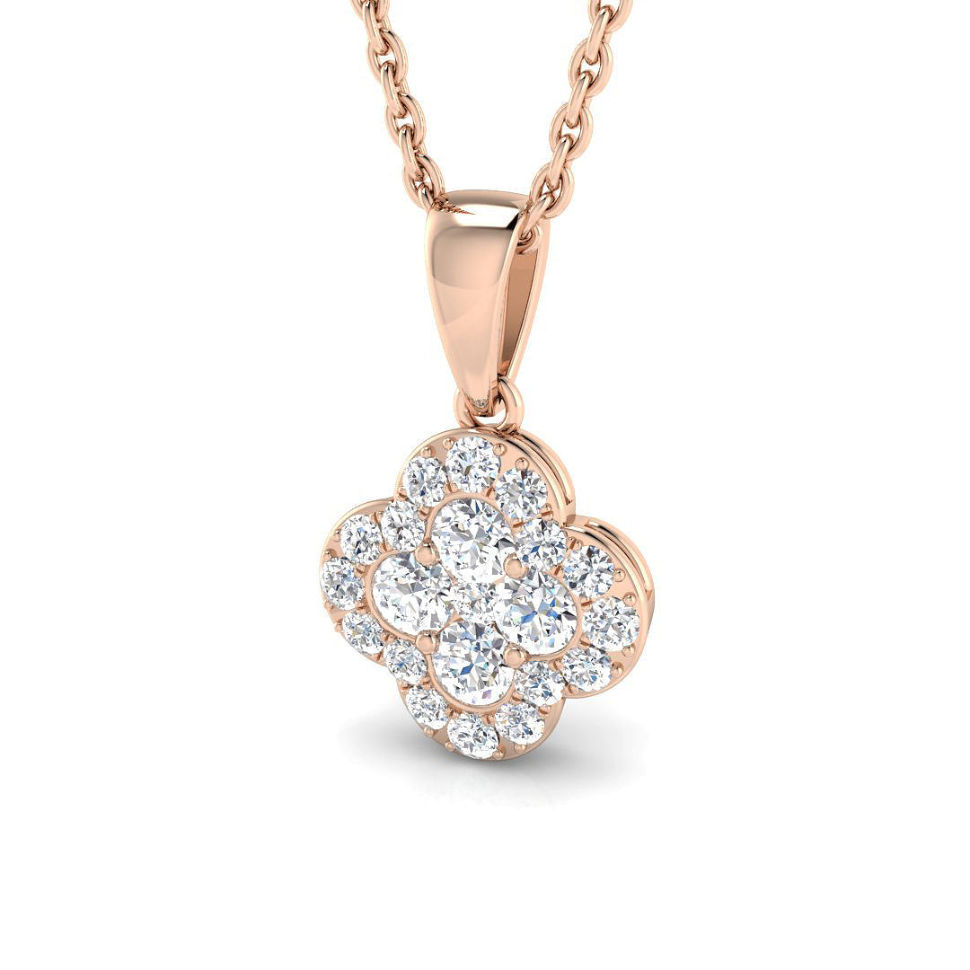 Clover Diamond Ring 0.3ct – SP4235 – 18k Rose Gold