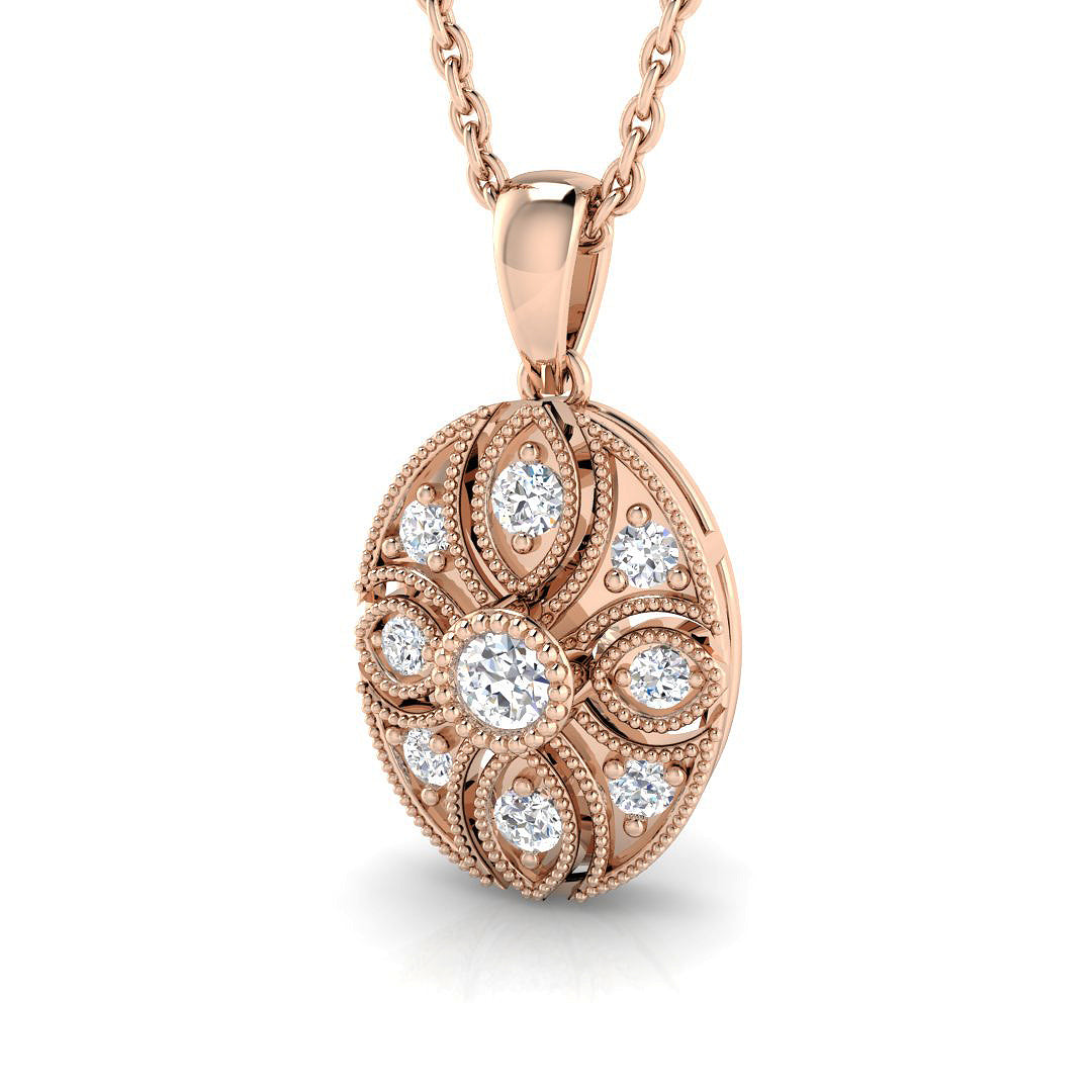 Vintage Diamond Ring 0.18ct – SP4255 – 18k Rose Gold